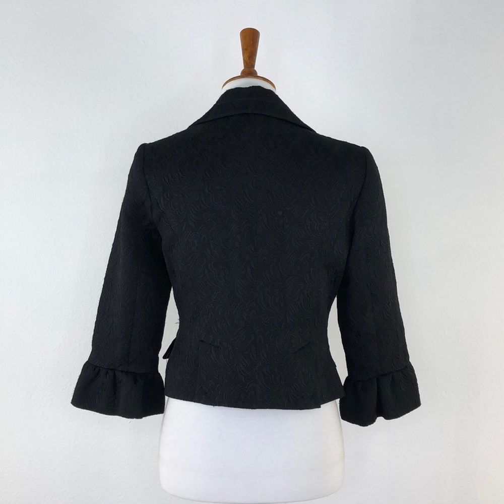 White House Black Market Black Textured Blazer - Picture 3 of 7